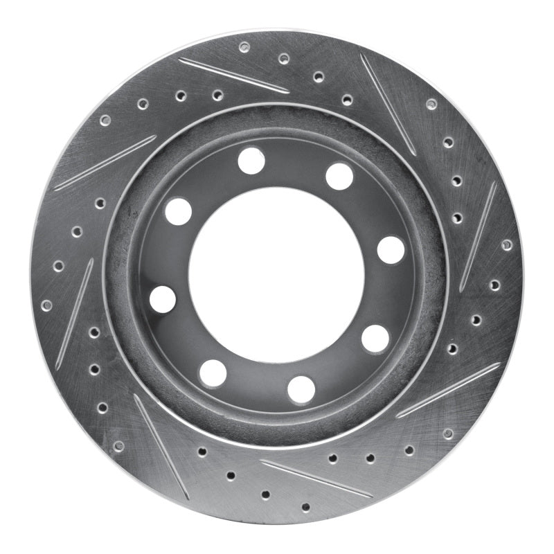 R1 Concepts R1 89-93 Dodge W350 Front Left Drilled & Slotted Silver Brake Rotor