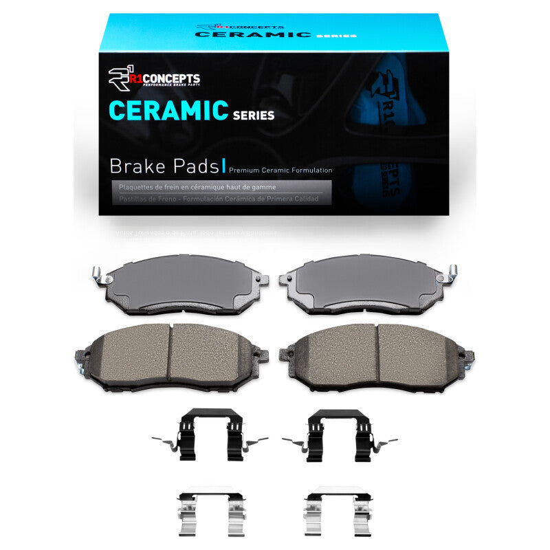 R1 Concepts R1 2002-2020 Infiniti G37 Front R1 Ceramic Pads & Hardware Kit