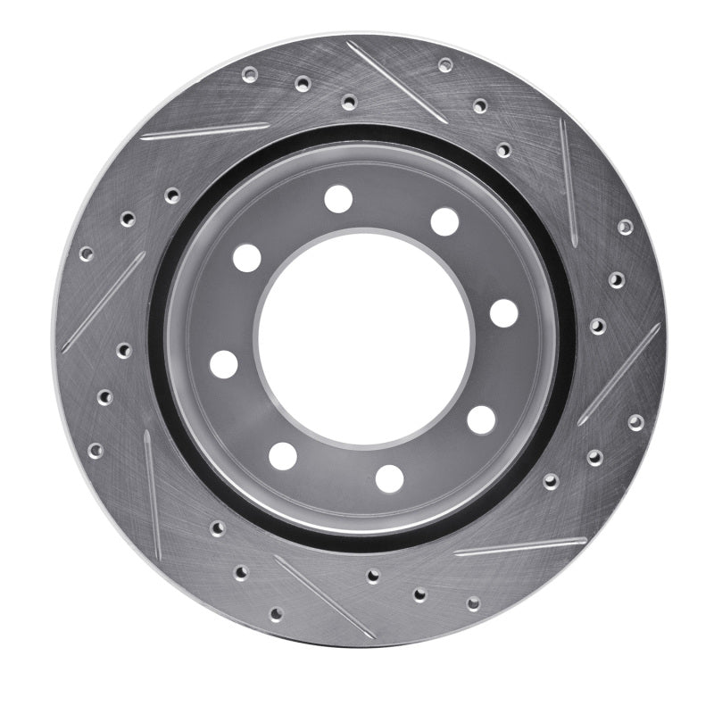 R1 Concepts R1 99-20 Chevrolet Express 3500 Rear Left Drilled & Slotted Silver Brake Rotor