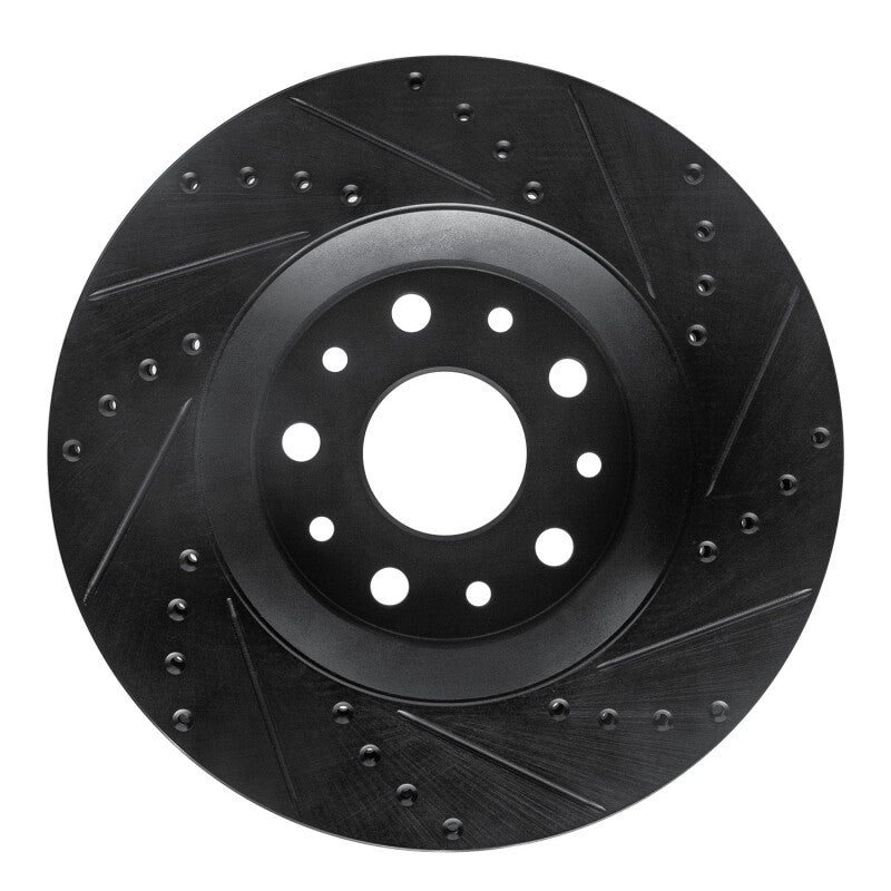 R1 Concepts R1 2002-2018 Dodge Sprinter 2500 Rear Left Drilled & Slotted Black Brake Rotor