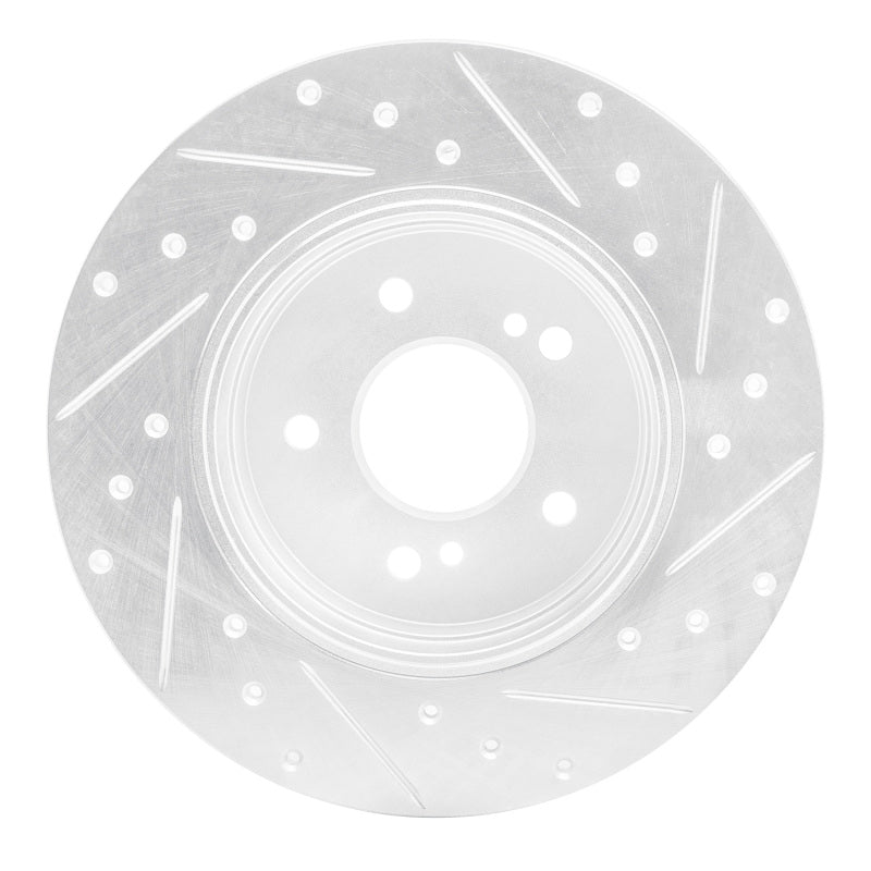R1 Concepts R1 96-98 Mercedes-Benz SL320 Rear Left Drilled & Slotted Silver Brake Rotor