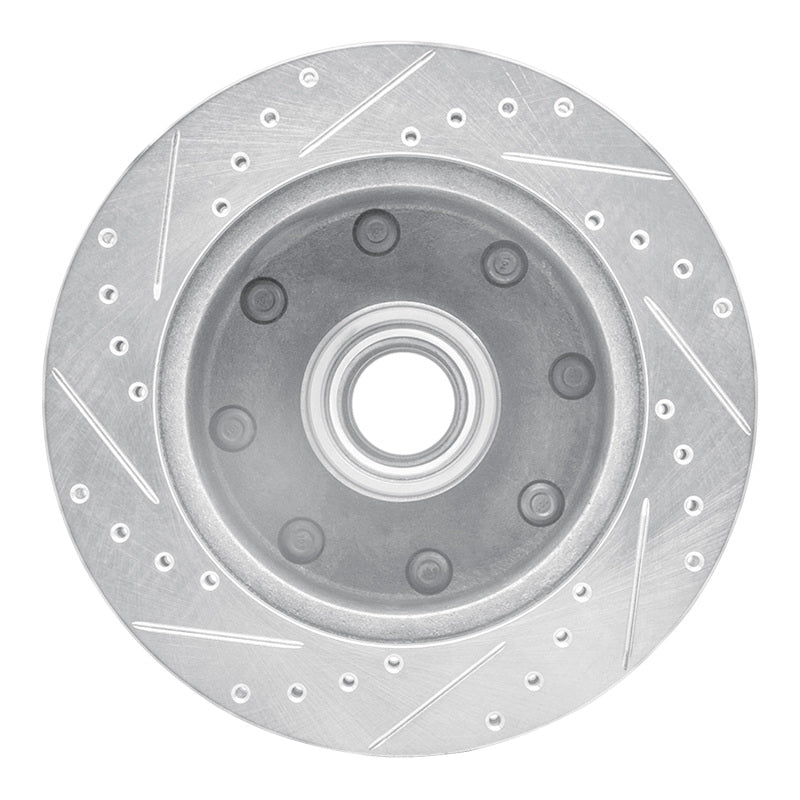R1 Concepts R1 80-85 Ford E-350 Econoline Club Wagon Front Right Drilled & Slotted Silver Brake Rotor