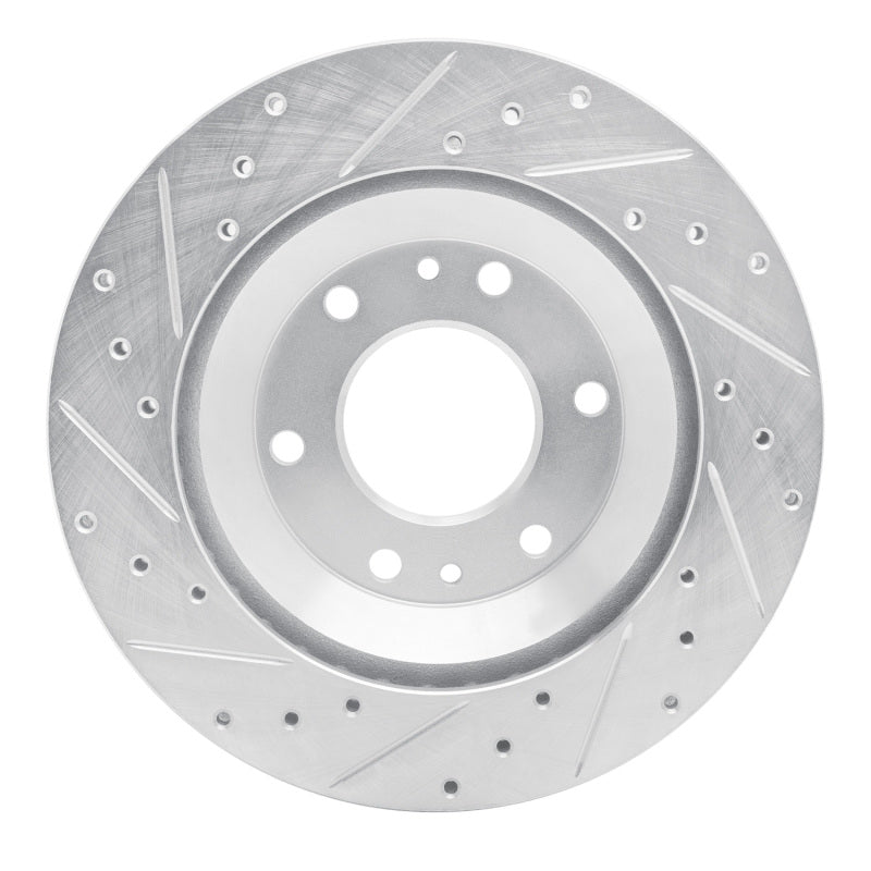 R1 Concepts R1 02-05 Buick Rainier Front Right Drilled & Slotted Silver Brake Rotor