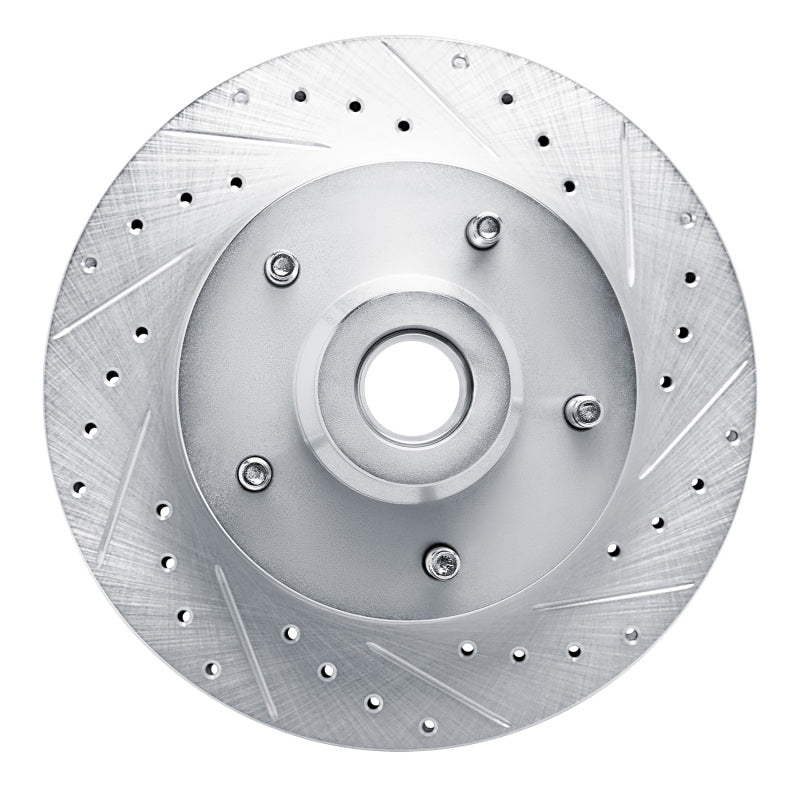 R1 Concepts R1 94-02 Dodge B1500 Front Right Drilled & Slotted Silver Brake Rotor