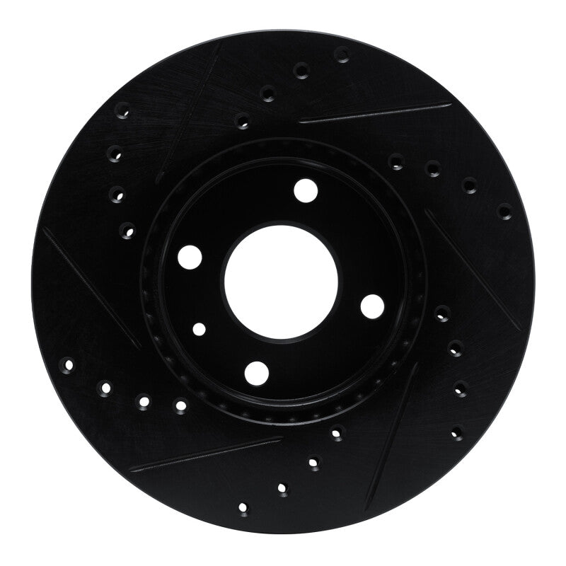 R1 Concepts R1 16-22 Chevrolet SPARK (USA/Canada) Front Right Drilled & Slotted Black Brake Rotor