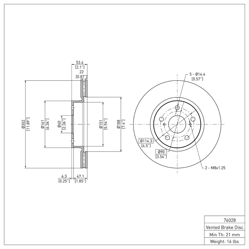 DFC 86-92 Toyota Supra Front Brake Rotor