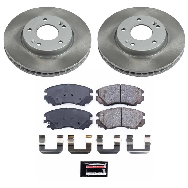 PowerStop Power Stop 10-11 Kia Soul Front Semi-Coated Rotor Kit
