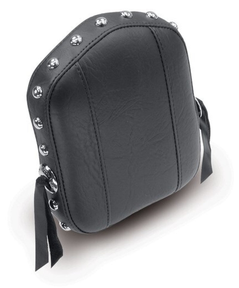 Mustang Motorcycle Mustang Honda, Suzuki, Yamaha, Kawasaki Sissy Bar Pad (7.5 inch x 9 inch) w/Studs - Black