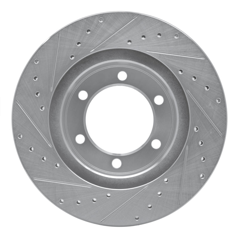 R1 Concepts R1 95-04 Toyota 4Runner Front Right Drilled & Slotted Silver Brake Rotor