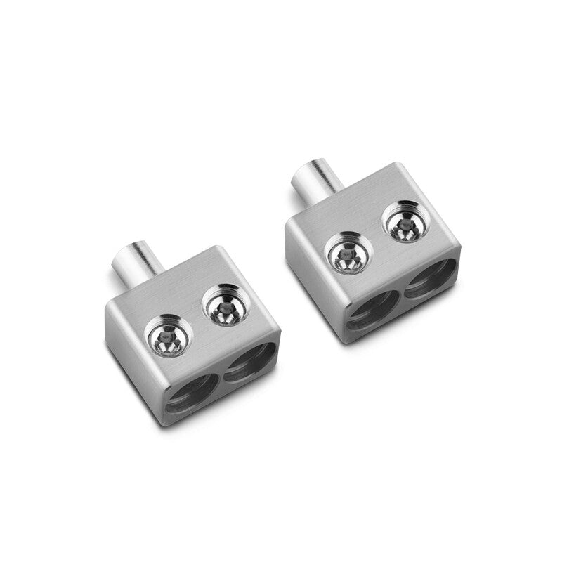 DS18 Dual 1/0-GA to 1/0-GA Amp Input Reducers Offset Stub