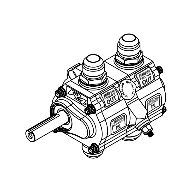 Peterson Fluid Systems R4 2-Stage Oil Pump - Left Side Mount - HV - Rear Drive