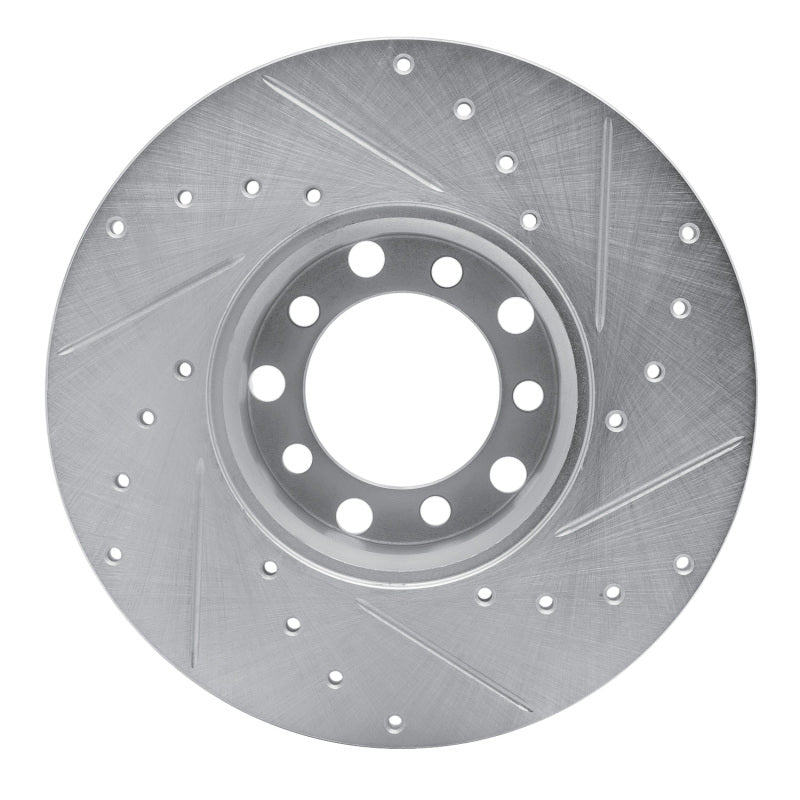 R1 Concepts R1 73-85 Mercedes-Benz 230 Front Left Drilled & Slotted Silver Brake Rotor