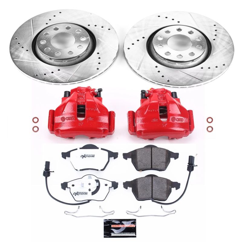 PowerStop Power Stop 98-99 Audi A6 Front Z26 Street Warrior Brake Kit w/Calipers