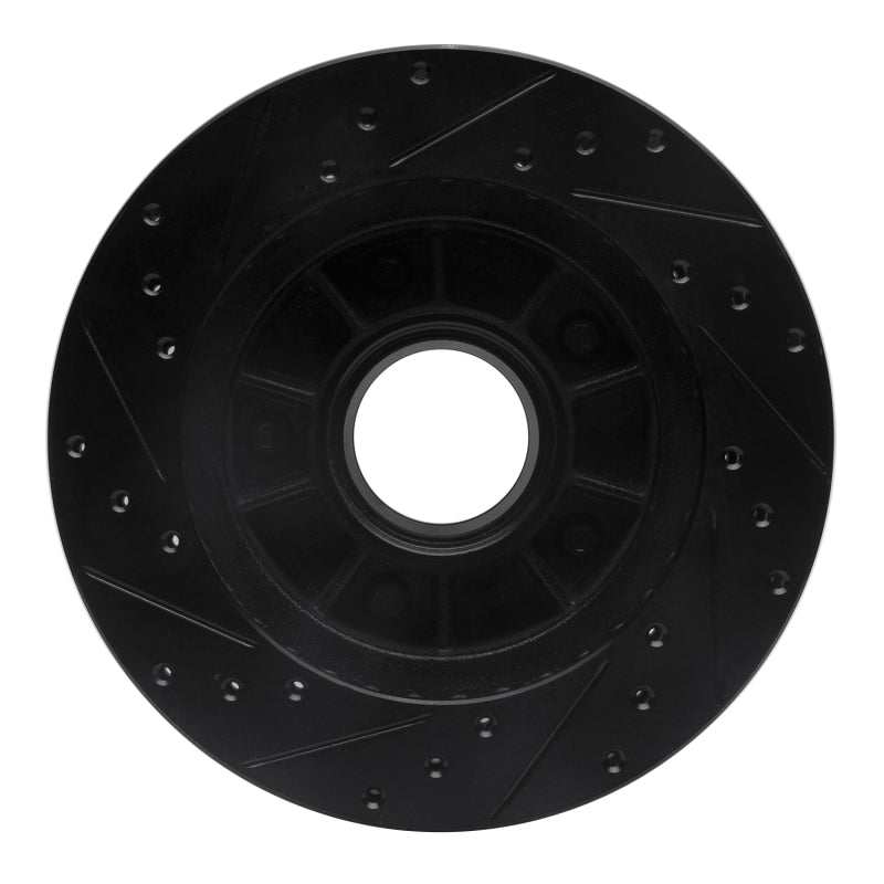 R1 Concepts R1 86-88 Ford Bronco Front Right Drilled & Slotted Black Brake Rotor