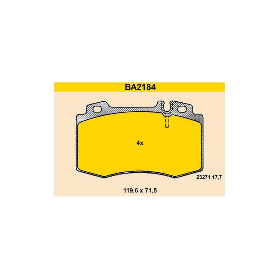 Barum Ba2184 Brake Pad Set