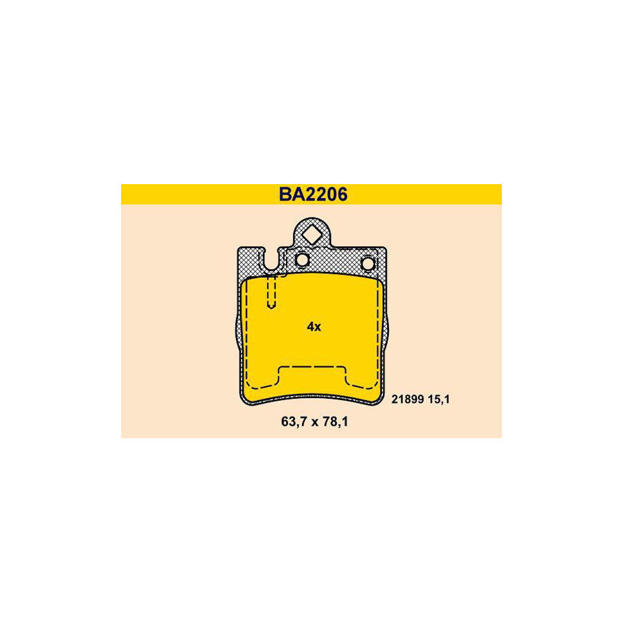 Barum Ba2206 Brake Pad Set