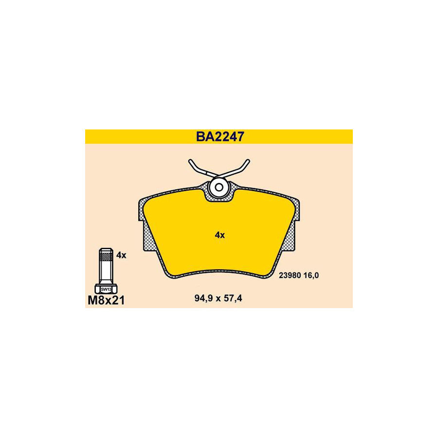 Barum Ba2247 Brake Pad Set