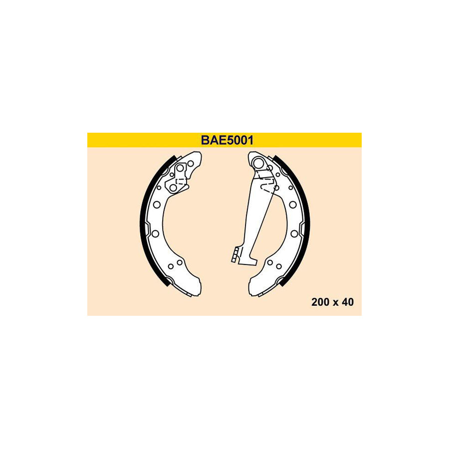 Barum Bae5001 Brake Shoe Set