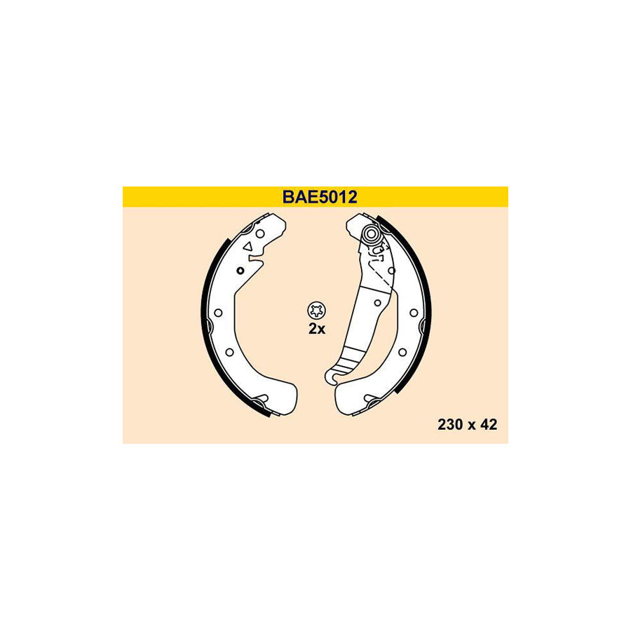 Barum Bae5012 Brake Shoe Set