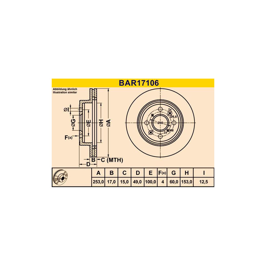 Barum Bar17106 Brake Disc