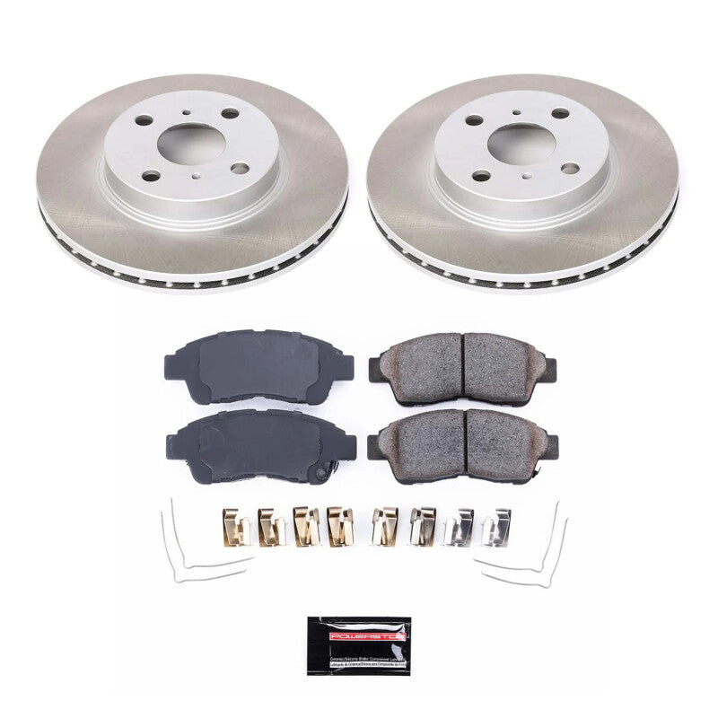 PowerStop Power Stop 93-97 Toyota Corolla Front Semi-Coated Rotor Kit