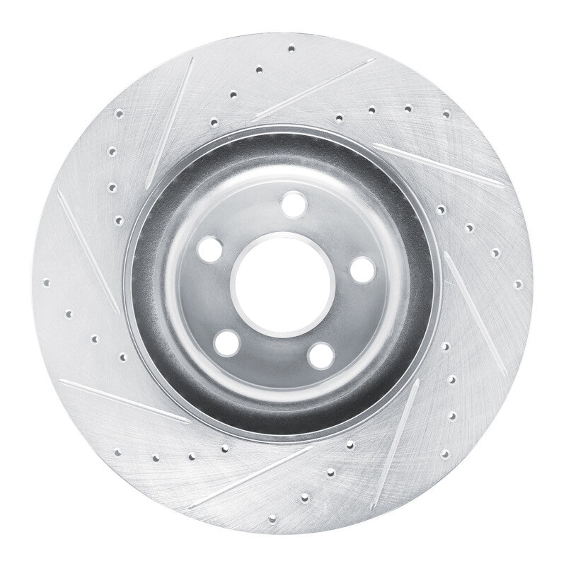 R1 Concepts R1 22-25 Ford Maverick Front Right Drilled & Slotted Silver Brake Rotor
