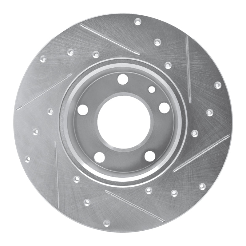 R1 Concepts R1 76-76 BMW 530I Front Left Drilled & Slotted Silver Brake Rotor