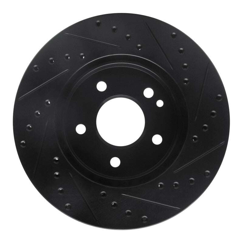 R1 Concepts R1 94-97 Mercedes-Benz C280 Front Left Drilled & Slotted Black Brake Rotor