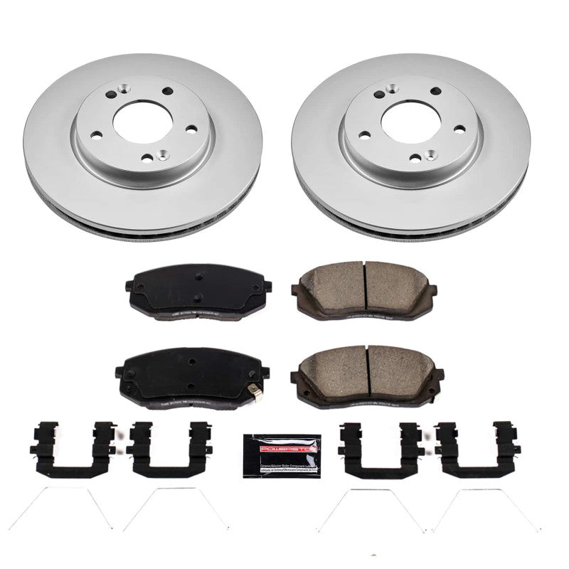 PowerStop Power Stop 2022 Hyundai Kona Front Z17 Coated Brake Kit