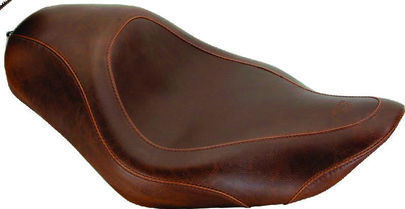 Mustang Motorcycle Mustang 04-21 Harley Sportster Wide Tripper Solo Seat - Distressed Brown