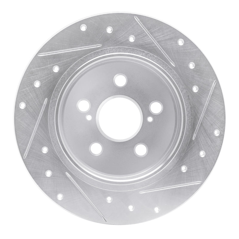 R1 Concepts R1 09-15 Toyota Corolla (Mexico) Rear Left Drilled & Slotted Silver Brake Rotor