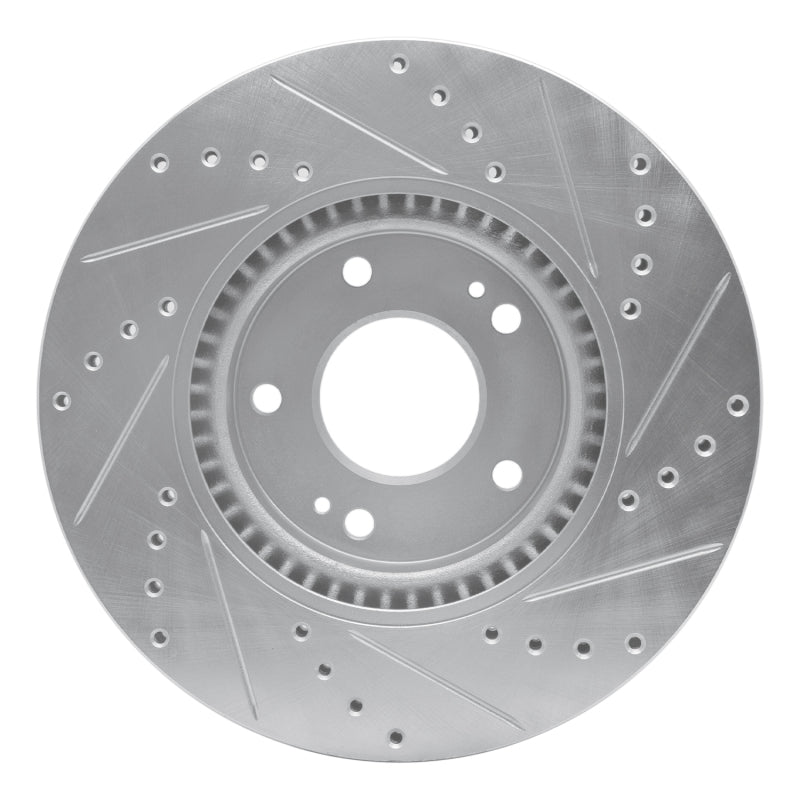 R1 Concepts R1 12-16 Kia SportAGE (USA/Canada) Front Left Drilled & Slotted Silver Brake Rotor