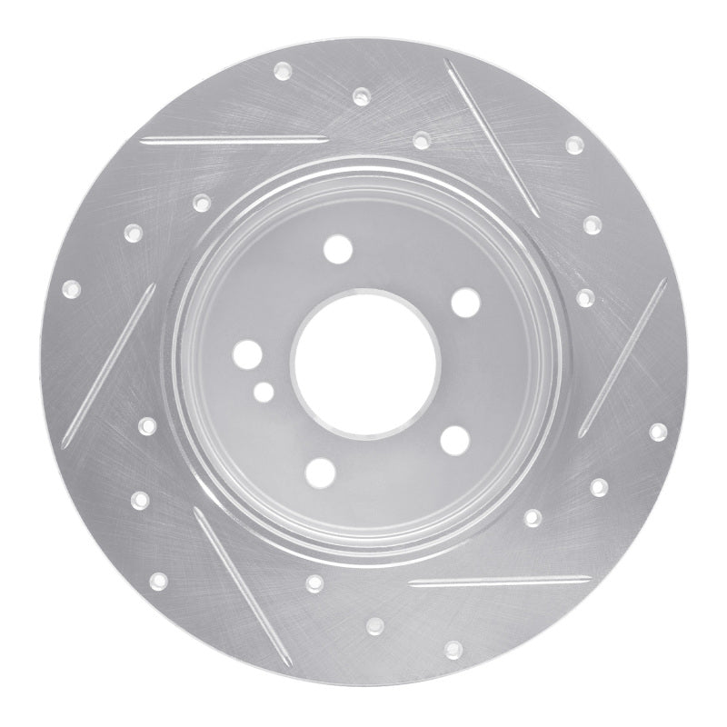 R1 Concepts R1 94-11 Mercedes-Benz C230 Rear Left Drilled & Slotted Silver Brake Rotor