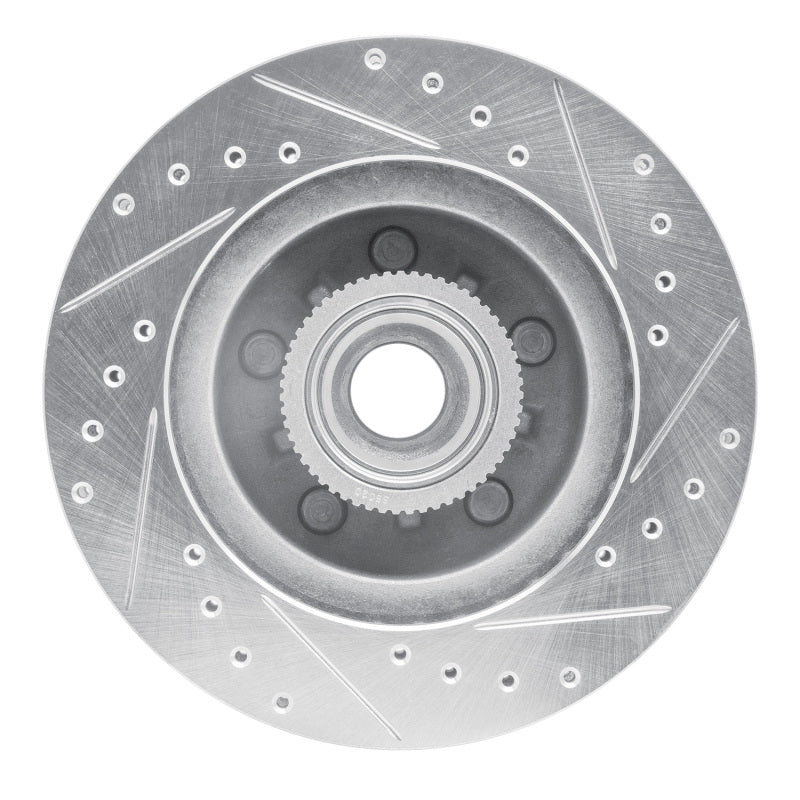 R1 Concepts R1 93-95 Chevrolet G10 Front Left Drilled & Slotted Silver Brake Rotor