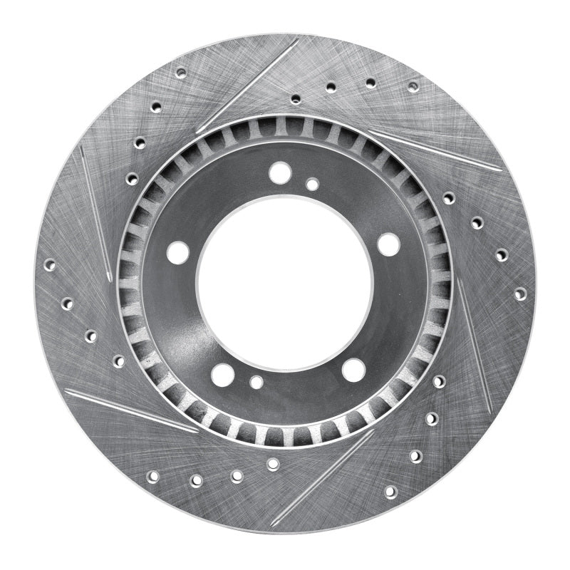 R1 Concepts R1 99-08 Chevrolet Tracker Front Right Drilled & Slotted Silver Brake Rotor