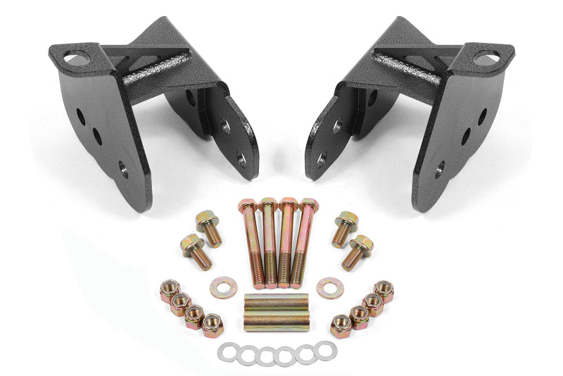 BMR Suspension BMR 64-72 Chevy Chevelle Rear Control Arm Relocation Brackets - Black Hammertone