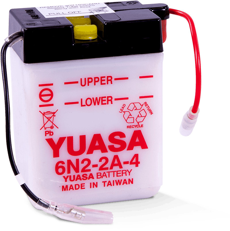 Yuasa Battery Yuasa 6N2-2A-4 Conventional 6-Volt Battery