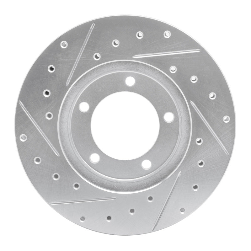 R1 Concepts R1 79-83 Toyota Pickup Front Right Drilled & Slotted Silver Brake Rotor