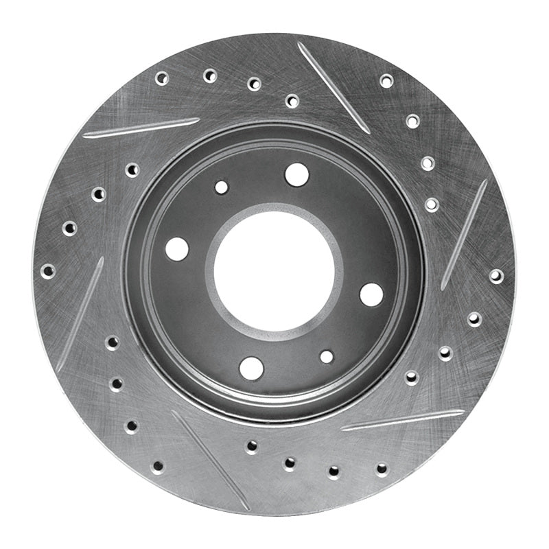 R1 Concepts R1 85-91 Dodge COLT Front Left Drilled & Slotted Silver Brake Rotor
