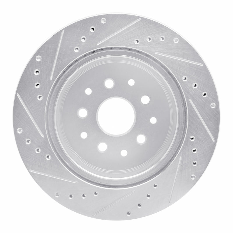R1 Concepts R1 93-98 Toyota Supra Rear Right Drilled & Slotted Silver Brake Rotor