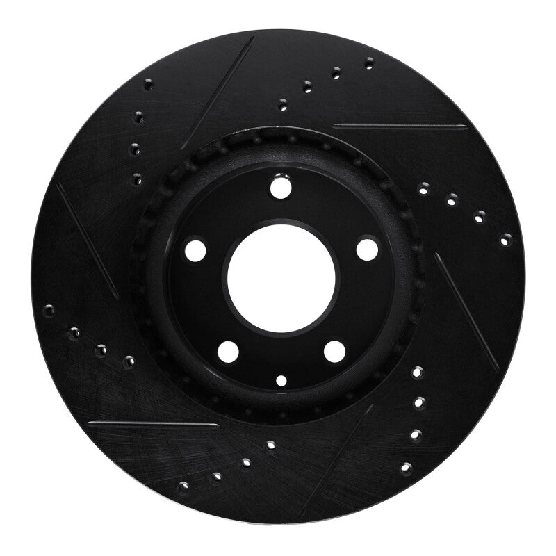 R1 Concepts R1 13-19 Mazda 6 Front Right Drilled & Slotted Black Brake Rotor