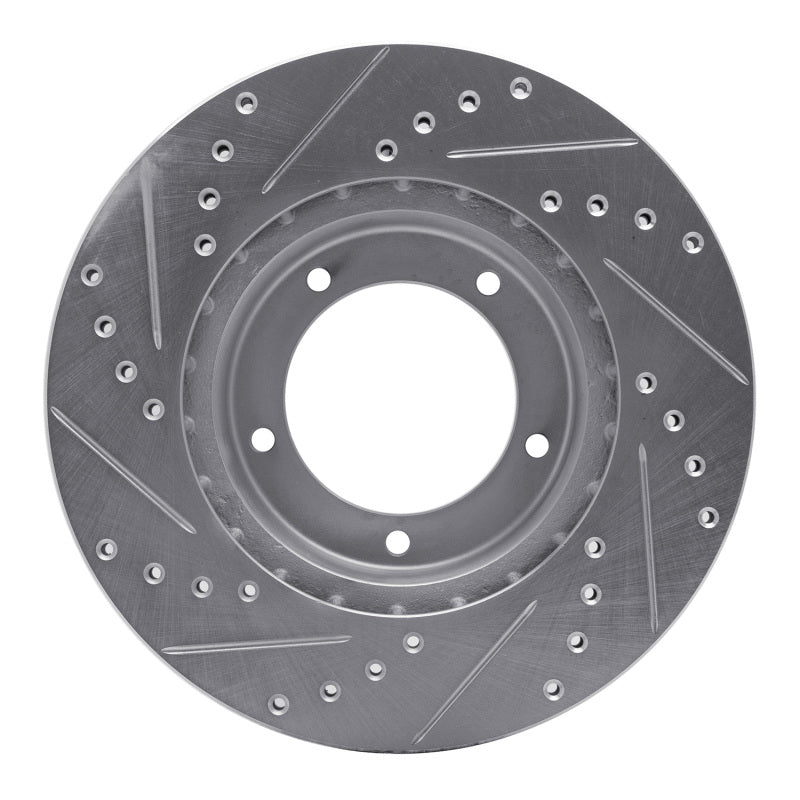 R1 Concepts R1 90-16 Land Rover Range Rover Front Right Drilled & Slotted Silver Brake Rotor
