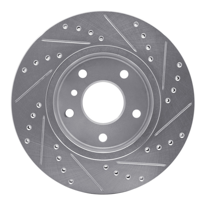 R1 Concepts R1 1994-2002 Land Rover Range Rover Front Left Drilled & Slotted Silver Brake Rotor