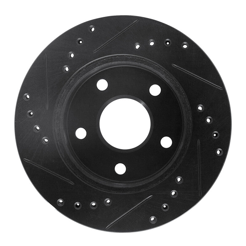 R1 Concepts R1 90-97 Ford AEROSTAR Left Front Drilled & Slotted Black Brake Rotor