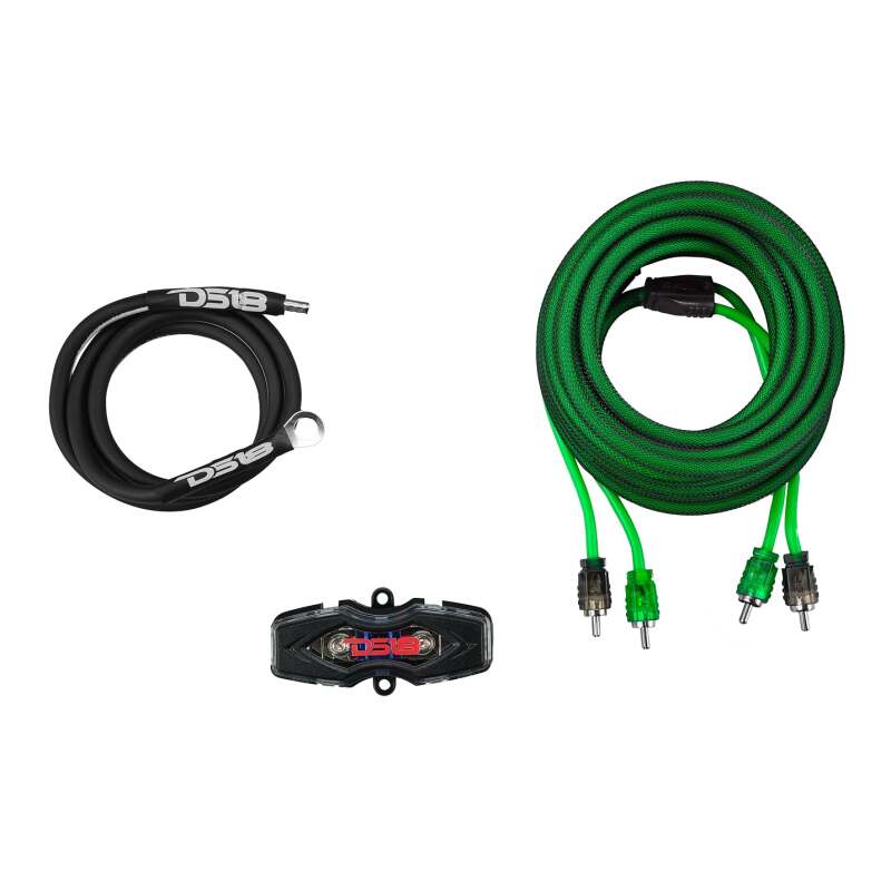 DS18 8-GA Amplifier Install Kit Advance- Green