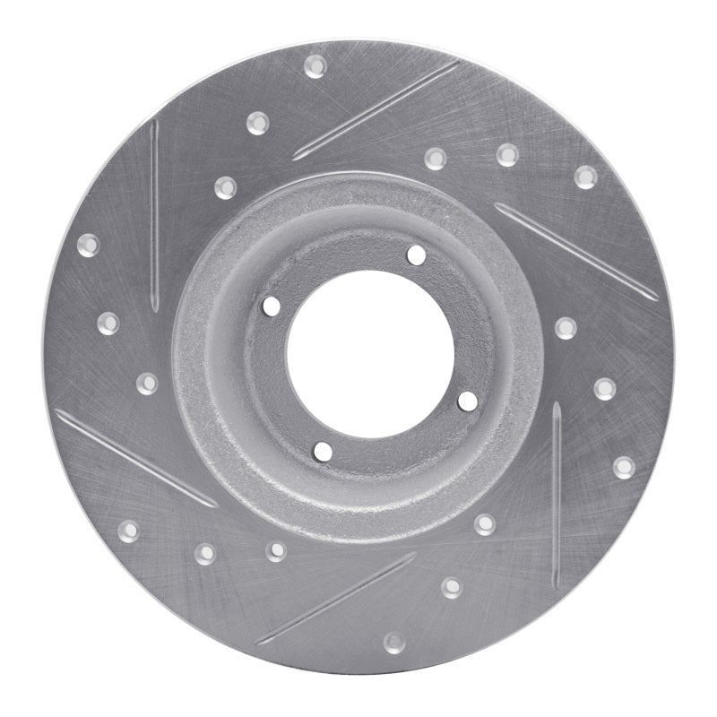 R1 Concepts R1 75-80 Triumph TR7 Front Right Drilled & Slotted Silver Brake Rotor