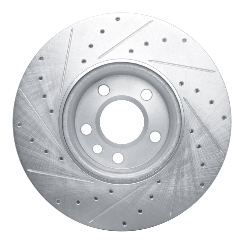 R1 Concepts R1 01-03 Volkswagen EuroVan Front Right Drilled & Slotted Silver Brake Rotor