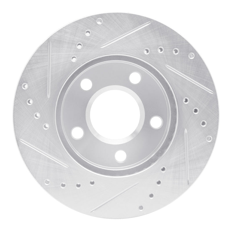 R1 Concepts R1 90-97 Buick Riviera Front Right Drilled & Slotted Silver Brake Rotor