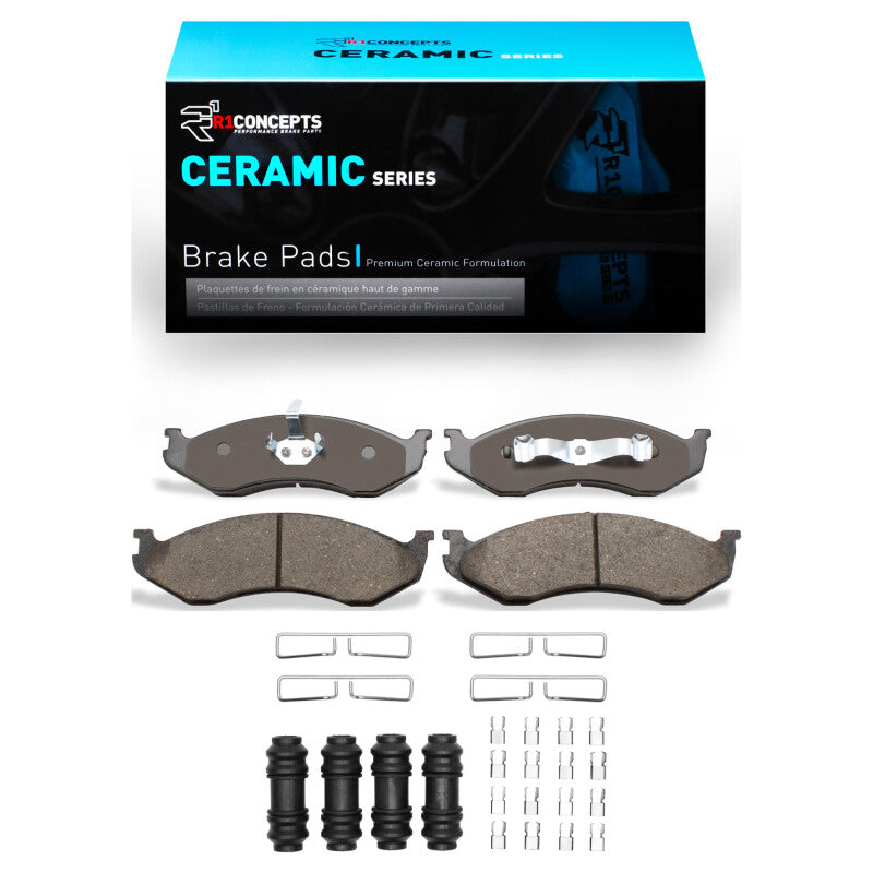 R1 Concepts R1 1990-2006 Jeep Wrangler Front R1 Ceramic Pads & Hardware Kit