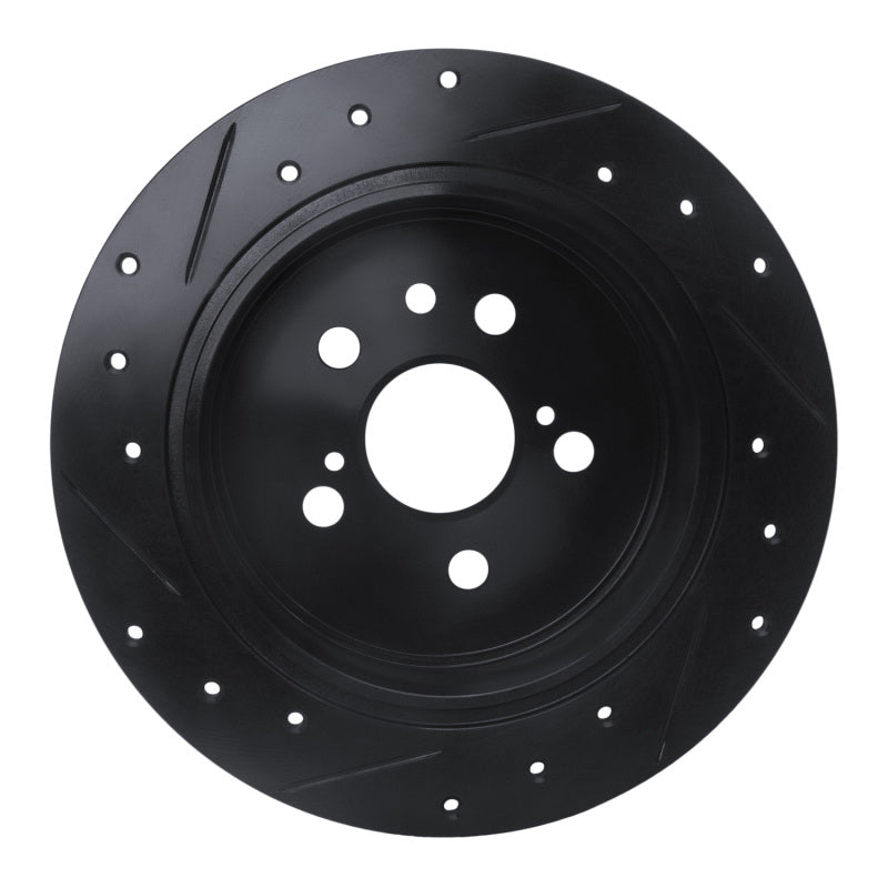 R1 Concepts R1 94-95 Toyota Celica Rear Right Drilled & Slotted Black Brake Rotor